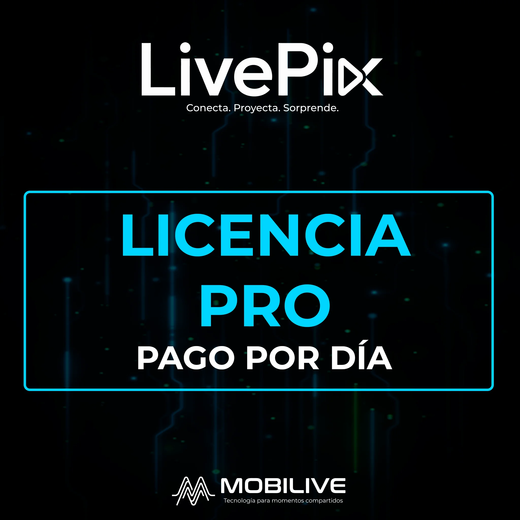 Promoción de licencia pro de LivePix con pago por día